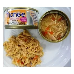 Monge Delicate Chicken With Potato And Carrot drėgnas maistas suaugusioms katėms, 80 g — 2 nuotrauka