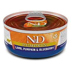 FARMINA N&D PUMPKIN - CAT Wet Lamb Pumpkin&Blueberry ADULT 70 g (pak.24)