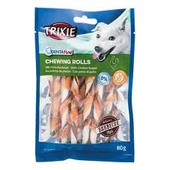 Trixie Denta Fun Barbecue Chewing Rolls Chicken kramtomosios lazdelės šunims su vištienos filė, 12 cm, 10 vnt/80 g
