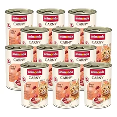 ANIMONDA Cat Carny Adult skonis: jautiena ir vištiena 12x400g 