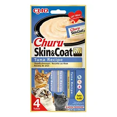 Churu Skin+Coat kreminis skanėstas katėms su tunu, 4vnt