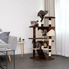 Lionto draskyklė katėms, 130 cm, ruda/smėlio spalvos — 3 nuotrauka