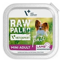 VetExpert Raw Paleo Mini Adult su ėriena, drėgnas maistas šunims 150 g