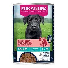 EUKANUBA Šlapias ėdalas suaugusiems šunims, su jautiena ir moliūgais 400 g