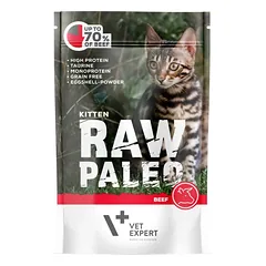 Raw Paleo guliašas kačiukams su jautiena 12×100 g