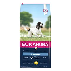 Eukanuba Mature Medium Breed Chicken sausas maistas šunims 15 kg