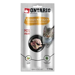 ONTARIO STICK FOR CATS CHICKEN & DUCK 15G Skanėstas katėms