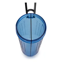 Dexas Snack - Duo Pet Bottle - dual-chamber bottle for food and water, with a silicone bowl, Niebieski — 4 nuotrauka