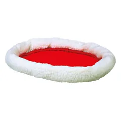 Trixie Cuddly Bed jaukus guolis katėms, vilnos-balta/raudona spalva, 47×38 cm — 3 nuotrauka