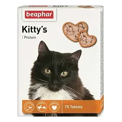Beaphar Kittys + Protein (Fish) 75 tabl. — 1 nuotrauka