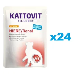KATTOVIT Feline Diet Niere/Renal vištiena 24 x 85 g