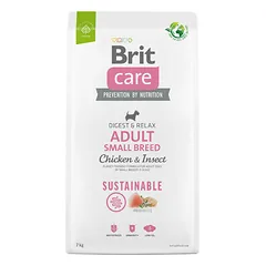 Brit Care Sustainable Adult Small Breed Chicken&Insect sausas pašaras šunims su vištiena ir vabzdžiais 7 kg