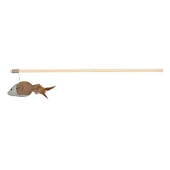 TRIXIE Meškerė su pele ir plunksnomis, medis/džiutas, 50 cm (pak.4)