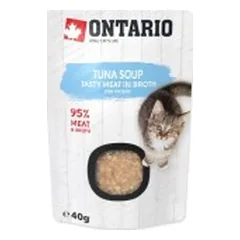 Ontario drėgnas maistas (sriuba) jauniems kačiukams su tunu, ryžiais ir daržovėmis, 40 g