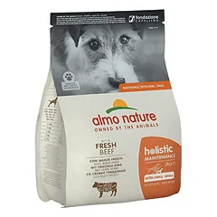 Almo Nature Holistic Maintenance XS/S Jautienos sausasis maistas mažų veislių suaugusiems šunims su jautiena, 2 kg