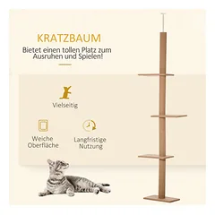 Kačių draskyklė šviesiai ruda 32cm — 4 nuotrauka