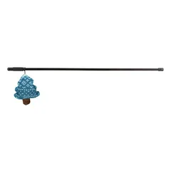 Trixie Xmas Playing Rod Gingerbread Figure/Fir/Ball žaislas katei su lazdele, įvairūs tipai, 46 cm — 3 nuotrauka