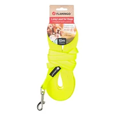Flamingo treniruočių ir ilgas pavadėlis šunims Caspar, fluo geltonas, Ilgis: 10 m — 5 nuotrauka