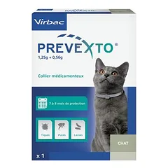 VIRBAC - Prevexto - Floh- und Zeckenhalsband für Katzen