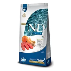 Farmina N&D Cat Low Grain Neutered mažgraudžių sauso maisto katėms su lašiša ir apelsinais, 10 kg