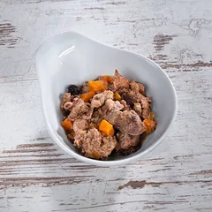 WILDES LAND Ragout konservai katėms su kalakutiena, antiena ir batatais 180 g — 3 nuotrauka