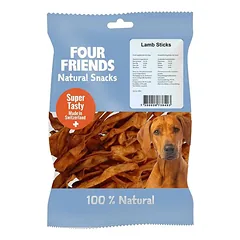 Four Friends Natural Snacks Lamb Sticks natūralus skanėstas šunims, džiovinta ėrienos oda, 800 g