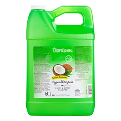 Tropiclean Gentle Coconut Pet Shampoo - švelnus kokosų šampūnas šuniukams, kačiukams ir alergiškiems gyvūnams