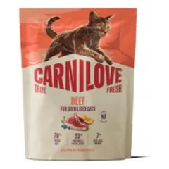 CARNILOVE TRUE FRESH Cat Dry Beef Adult Cat Sterilised sausas maistas katėms 400 g