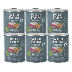 WILD FARM Superfood Duck (Antis su kvinoja, morkomis ir žolelėmis) 6x800 g pašaro šunims be grūdų