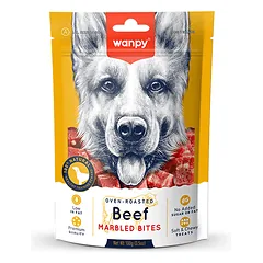 Wanpy skanėstas šunims, marmuriniai jautienos kąsneliai, 100 g