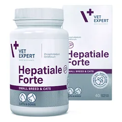 VETEXPERT Hepatiale Forte Small Breed & Cats pašaro papildas šunims ir katėms, kepenų veiklai N40