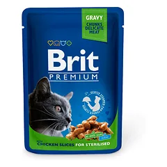 Brit Premium Chicken Slices Sterilised konservai katėms photo