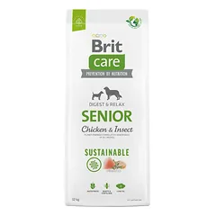 Brit Care Sustainable Senior Chicken&Insect sausas pašaras vyresnio amžiaus šunims su vištiena ir vabzdžiais 12 kg