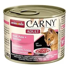 ANIMONDA Cat Carny Adult, skonis: jautiena, kalakutiena ir krevetės, 200 g 