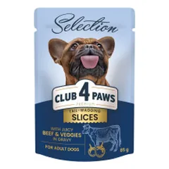 Club 4 Paws Premium Selection konservai su jautiena ir daržovėmis padaže suaugusiems šunims