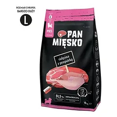 Pan Mięsko Large Puppy Kalb mit Wachteln, 5 - 9,9 kg — 2 nuotrauka