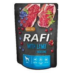 Rafi su ėriena šunims - paketėlis 300g (juoda pakuotė)