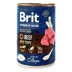 Brit Premium By Nature Beef With Tripes drėgnas maistas šunims su jautiena ir skrandžiais, 400 g