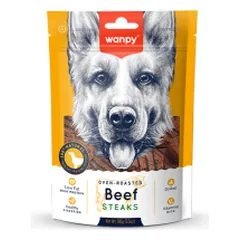 Wanpy Grilled Beef Steak jautienos kepsneliai skanėstai šunims, 100 g