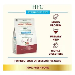 Almo Nature Cat HFC Our Best Sterilised su kiauliena, sausas maistas katėms 0,3 kg — 2 nuotrauka
