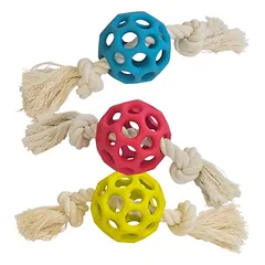 Nobby Hundespielzeug Gitterball mit Seil aus Vollgummi