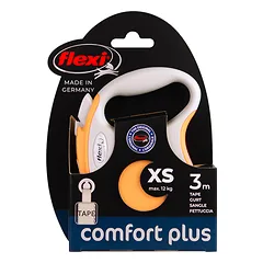 FLEXI pavadėlis šuniui Comfort Plus XS juostinis 3m, oranžinis — 2 nuotrauka