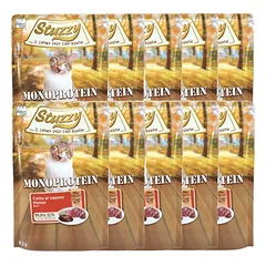 Stuzzy Monoprotein, šlapias maistas katėms, šviežia jautiena, 10x85 g, maišelis