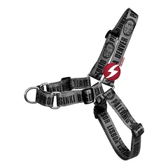 Dashi La Casa De Papel Melted Front Harness - Norvegiško tipo šunų petnešos, įkvėptos serialo „Money Heist“, grafito spalvos