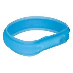 TRIXIE LED antkaklis USB, platus, silikonas, M-L: 50 cm/30 mm, mėlynas (pak.2) parduotuvėje vetprekes.lt