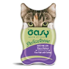 Oasy Delicatesse paštetas su kalakutiena suaugusioms katėms