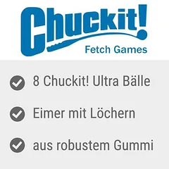 CHUCKIT! kibiras su 8 Ultra kamuoliukais, žaislas šunims, 8 vnt. rinkinys — 2 nuotrauka