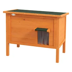 Kačių namelis PawHut 85x50x68,5cm., šviesiai rudos spalvos