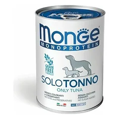 Monge Monoprotein paštetas, tik tunas, drėgnas maistas šunims 400 g