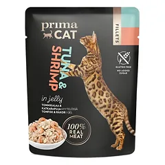 PRIMACAT Tuna & Shrimp Jelly konservai katėms drebučiuose 50g. nuotrauka